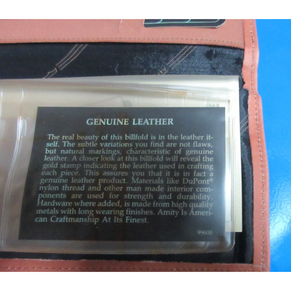 VTG Amity Leather Trim Clutch Wallet Camel Tan Women with BOX NEW - Picture 7 of 14